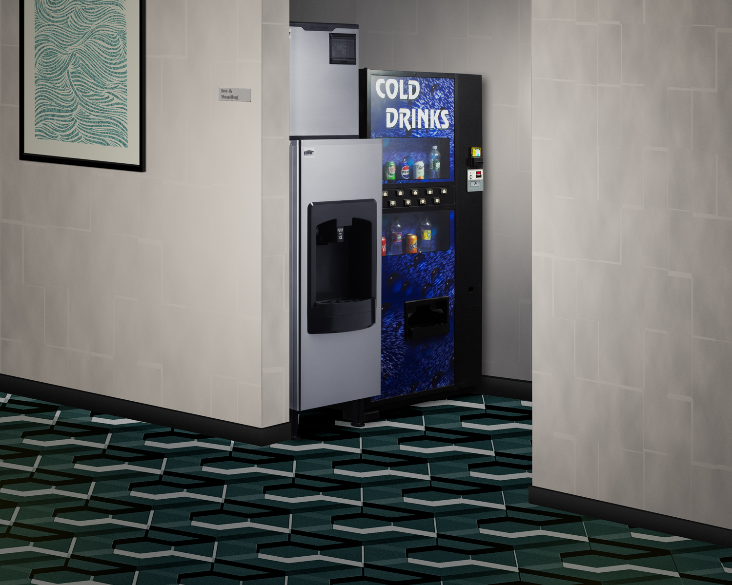 ENERGY STAR certified commercial ice machine with 350 lb. clear cube production featuring an ice dispenser